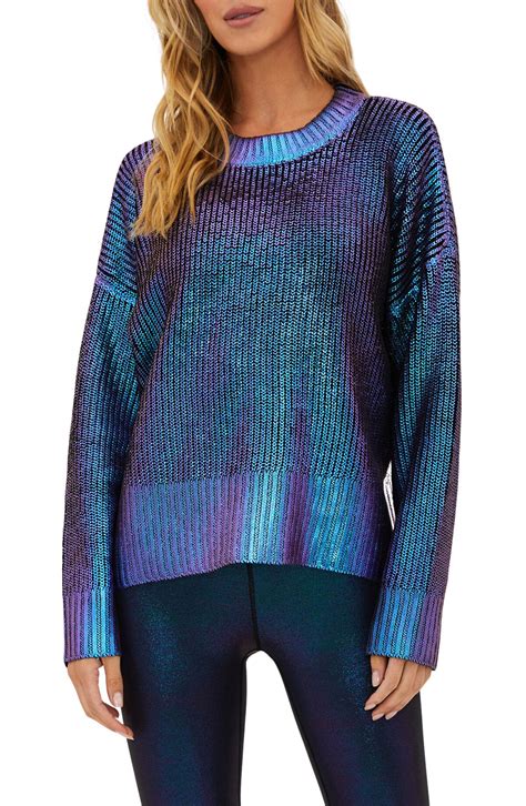 Women's Polyester Metallic Sweaters